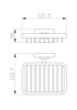 WONZON & WOGHAND Мыльница с держателем FLAT, Хром (WW-9724) WW-9724