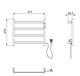 WONZON & WOGHAND Полотенцесушитель электрический ESSEN, Темный графит (WW-A404-GM) WW-A404-GM