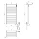 WONZON & WOGHAND Полотенцесушитель электрический FRANKFURT, Темный графит (WW-1029-GM) WW-1029-GM