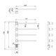 WONZON & WOGHAND Полотенцесушитель электрический встраиваемый HAMBURG, Черный матовый (WW-AL314-MB) WW-AL314-MB