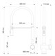 WONZON & WOGHAND Смеситель для кухни с гибким изливом , Черный матовый (WW-88438003-MB) WW-88438003-MB
