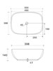 WONZON & WOGHAND Накладная раковина прямоугольная TAHOE, серый матовый (WW-RN41286-MG) WW-RN41286-MG