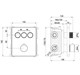 WONZON & WOGHAND Панель встраиваемого термостатического смесителя на 3 потребителя , Брашированное розовое золото (WW-INF323A-BRG) WW-INF323A-BRG