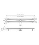WONZON & WOGHAND Душевой трап-лоток 60 см , Брашированное золото (WW-651600T-BG) WW-651600T-BG