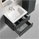 SANCOS Тумба подвесная Сноб Р (Snob R) 590х445х500, c двумя ящиками оснащенными доводчиками, темный антрацит матовый, арт.SNR60MDH SNR60MDH