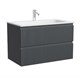 SANCOS Тумба подвесная Сноб Р (Snob R) 790х445х500, c двумя ящиками оснащенными доводчиками, темный антрацит матовый, арт.SNR80MDH SNR80MDH