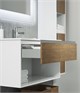 SANVIT КОНТУР Тумба подвесная для ванной комнаты, 1 выдвижной ящик, 1 открытая ниша (раковина r9060d) kkont060mk