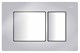 AZARIO Кнопка смыва двойная, хром глянец (AZ-8200-0031) AZ-8200-0031/P43-0120-0025