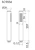 SANCOS Душевая лейка Ветвь (Stick) SC9036BB 1 режим, брашированная бронза SC9036BB
