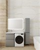 STYLE LINE Тумба напольная "Даллас 115" Люкс Плюс серая с раковиной Даллас 1150*480 левый СС-00002609