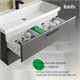 IDDIS Тумба с умывальником, подвесная, 100 см, серый, Слайд Икс (Slide X), SLX10G0i95K подходит умыв. 4511000i28 SLX10G0i95K