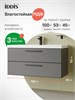 IDDIS Тумба с умывальником, подвесная, 100 см, серый, Слайд Икс (Slide X), SLX10G0i95K подходит умыв. 4511000i28 SLX10G0i95K
