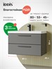 IDDIS Тумба с умывальником, подвесная, 80 см, серый, Слайд Икс (Slide X), SLX80G0i95K подходит умыв. 4518000i28 SLX80G0i95K