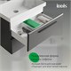 IDDIS Тумба с умывальником, подвесная, 60 см, серый, Слайд Икс (Slide X), SLX60G0i95K подходит умыв. 4516000i28 SLX60G0i95K