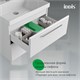 IDDIS Тумба с умывальником, подвесная, 60 см, белый, Слайд Икс (Slide X), SLX60W0i95K подходит умыв. 4516000i28 SLX60W0i95K