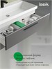IDDIS Тумба подвесная, 100 см, серый, Слайд Икс (Слайд Икс (Slide X)), SLX10G0i95 подходит умыв. 4511000i28 SLX10G0i95