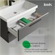 IDDIS Тумба подвесная, 80 см, серый, Слайд Икс (Slide X), SLX80G0i95 подходит умыв. 4518000i28 SLX80G0i95