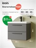 IDDIS Тумба подвесная, 60 см, серый, Слайд Икс (Slide X), SLX60G0i95 подходит умыв. 4516000i28 SLX60G0i95