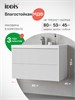 IDDIS Тумба с умывальником подвесная, 80 см, белый, Билд (Bild) 2.0, BIL80W1i95K подходит умыв. 4518000i28 BIL80W1i95K