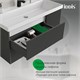 IDDIS Тумба с умывальником подвесная, 100 см, темно-серый, Билд (Bild) 2.0, BIL10G1i95K подходит умыв. 4511000i28 BIL10G1i95K