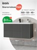 IDDIS Тумба с умывальником подвесная, 100 см, темно-серый, Билд (Bild) 2.0, BIL10G1i95K подходит умыв. 4511000i28 BIL10G1i95K