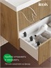 IDDIS Тумба с умывальником подвесная, 100 см, светлый дуб, Билд (Bild) 2.0, BIL10V1i95K подходит умыв. 4511000i28 BIL10V1i95K