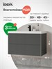 IDDIS Тумба подвесная, 80 см, темно-серый, Билд (Bild) 2.0, BIL80G1i95 подходит умыв. 4518000i28 BIL80G1i95