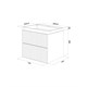 IDDIS Тумба подвесная, 60 см, темно-серый, Билд (Bild) 2.0, BIL60G1i95 подходит умыв. 4516000i28 BIL60G1i95