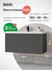 IDDIS Тумба подвесная, 100 см, темно-серый, Билд (Bild) 2.0, BIL10G1i95 подходит умыв. 4511000i28 BIL10G1i95