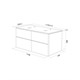 IDDIS Тумба подвесная, с бежевой столешницей, 120 см, глянцевый белый, Эйгер (Aiger), AIG12SBi95K AIG12SBi95K