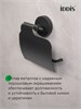 IDDIS Держатель для туалетной бумаги с крышкой, черный матовый, сплав металлов, Сена (Sena), SENSBC0i43 SENSBC0i43