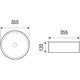 AZARIO Раковина накладная Lilyana OW-3134MW 355х355х120 белая матовая OW-3134MW