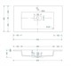 STYLE LINE Умывальник LINE 900*480 кварц, антрацит СС-00002502