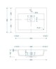 STYLE LINE Умывальник LINE 600*480 кварц, серый шелк СС-00002505