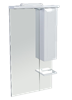 RUSH Зеркало со шкафчиком и полкой 65 Белый глянец (FIM18065W) FIM18065W