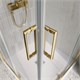 BELBAGNO Luce Душевой уголок квадратный размер 100x100 см профиль - золото / стекло - прозрачное, двери раздвижные LUCE-A-2-100-C-ORO