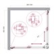 BELBAGNO Luce Душевой уголок квадратный размер 100x100 см профиль - золото / стекло - прозрачное, двери раздвижные LUCE-A-2-100-C-ORO