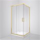 BELBAGNO Luce Душевой уголок квадратный размер 100x100 см профиль - золото / стекло - прозрачное, двери раздвижные LUCE-A-2-100-C-ORO