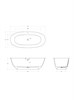 BELBAGNO Ванна из искусственного камня Solid Surface 1700x760x540, BB-MARINO-170-76-54-SSB BB-MARINO-170-76-54-SSB