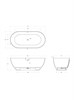 BELBAGNO Ванна из искусственного камня Solid Surface 1700x800x575, BB-ETNA-170-80-58-SSB BB-ETNA-170-80-58-SSB