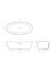 BELBAGNO Ванна из искусственного камня Solid Surface 1800x850x635, BB-UNIQUE-180-85-64-SSB BB-UNIQUE-180-85-64-SSB