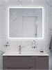 BELBAGNO Зеркало с встроенным светильником, сенсорным выключателем и линзой SPC-MAR-900-800-LED-TCH-LNZ, 12V, 220-240V, 900x30x800 SPC-MAR-900-800-LED-TCH-LNZ