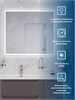BELBAGNO Зеркало с встроенным светильником, сенсорным выключателем и линзой SPC-MAR-900-800-LED-TCH-LNZ, 12V, 220-240V, 900x30x800 SPC-MAR-900-800-LED-TCH-LNZ