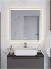 BELBAGNO Зеркало с встроенным светильником, сенсорным выключателем и подогревом SPC-GRT-800-800-LED-3000K-TCH-WARM, 12V, 220-240V, 800x30x800 SPC-GRT-800-800-LED-3000K-TCH-WARM