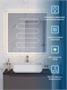 BELBAGNO Зеркало с встроенным светильником, сенсорным выключателем и подогревом SPC-GRT-800-800-LED-3000K-TCH-WARM, 12V, 220-240V, 800x30x800 SPC-GRT-800-800-LED-3000K-TCH-WARM