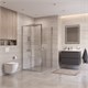 BELBAGNO Uno-195 Душевой уголок квадратный размер 100x100 см, двери раздвижные, профиль - хром / стекло - прозрачное UNO-195-A-1-100-C-Cr