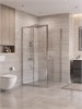 BELBAGNO Uno-195 Душевой уголок квадратный размер 100x100 см, двери раздвижные, профиль - хром / стекло - прозрачное UNO-195-A-1-100-C-Cr