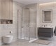 BELBAGNO Uno-195 Душевой уголок квадратный размер 90x90 см, двери раздвижные, профиль - хром / стекло - прозрачное UNO-195-AF-31-90-C-Cr