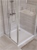 BELBAGNO Uno-195 Душевой уголок квадратный размер 90x90 см, двери раздвижные, профиль - сатин / стекло - прозрачное UNO-195-AF-31-90-C-IN