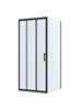 BELBAGNO Uno-195 Душевой уголок квадратный размер 90x90 см, двери раздвижные, профиль - черный матовый / стекло - прозрачное UNO-195-AF-31-90-C-NERO